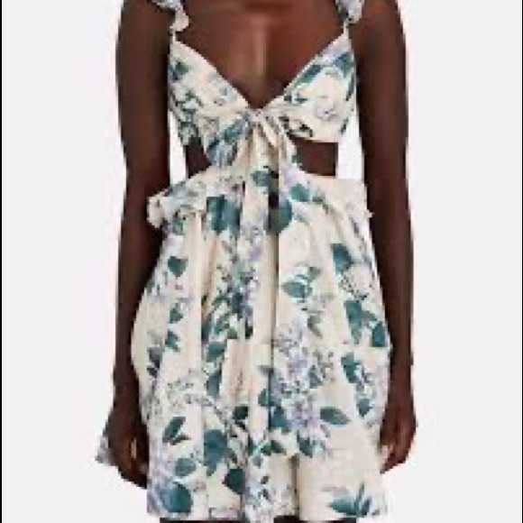 Like new Zimmermann Cassia Ruffled Floral Mini Dress. Size: 0 - Picture 3 of 11